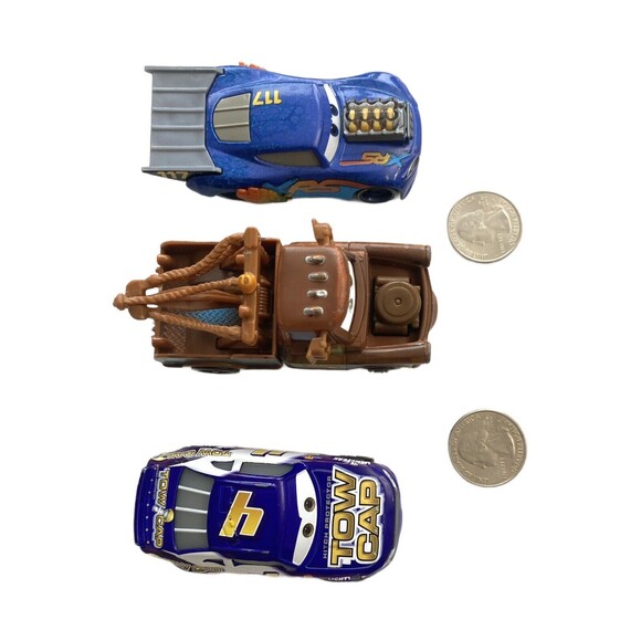 Disney Pixar Cars Drag Racing Lil Torquey, Tow Truck Mater,Jack DePost Tow Cap - Picture 4 of 8